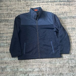 ST. JOHN'S BAY BLUE MENS BIG AND TALL ZIP WINDBLOCK FLEECE JACKET SIZE XXL.